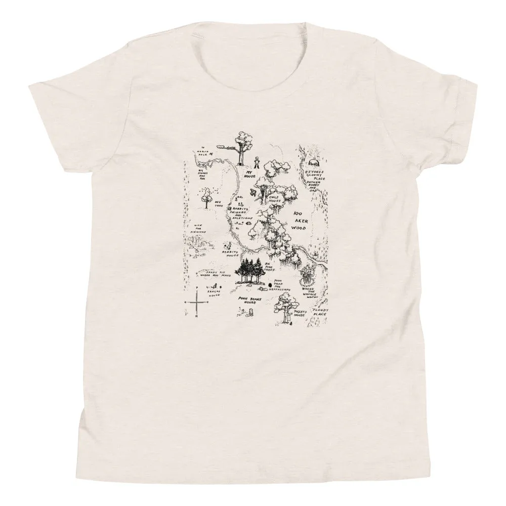 100 Acre Map Kid's Youth Tee