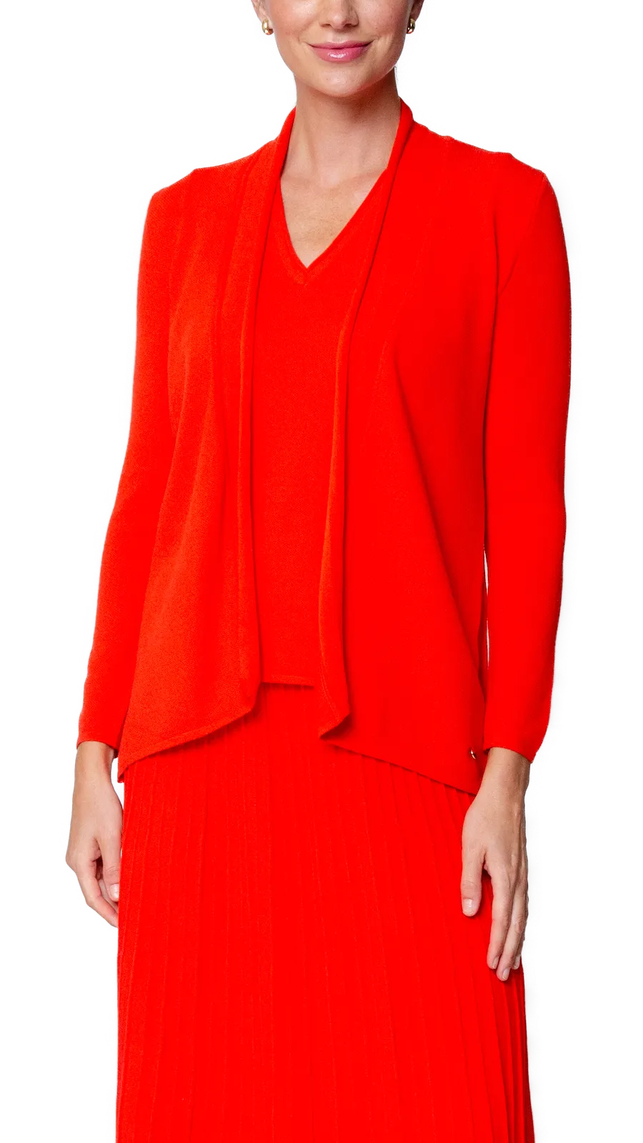 Amy Shawl Collar Cardigan ; Bright Orange