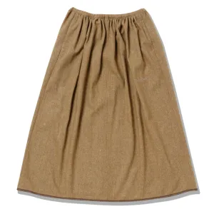 And Wander Womens Rewool Tweed Skirt Beige