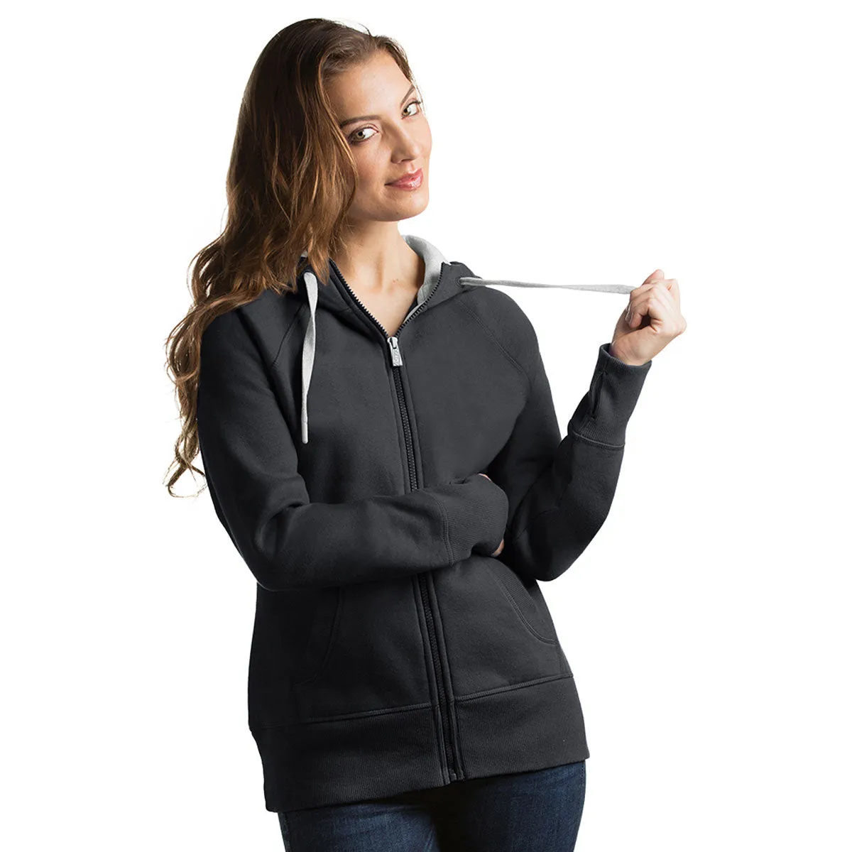 Antigua Women's Charcoal Victory Hoodie