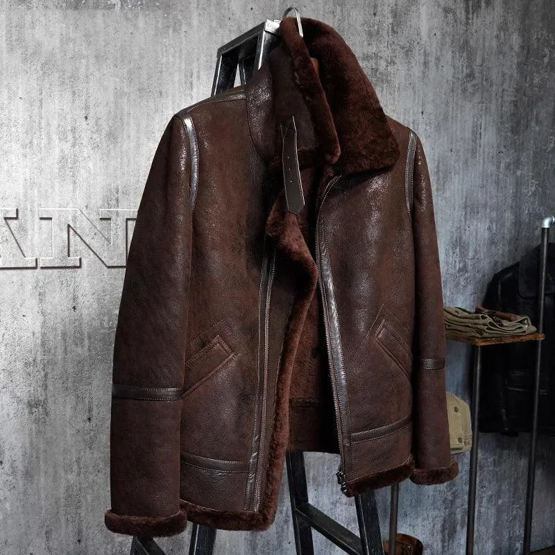 B3 Sheepskin Shearling Leather Jacket