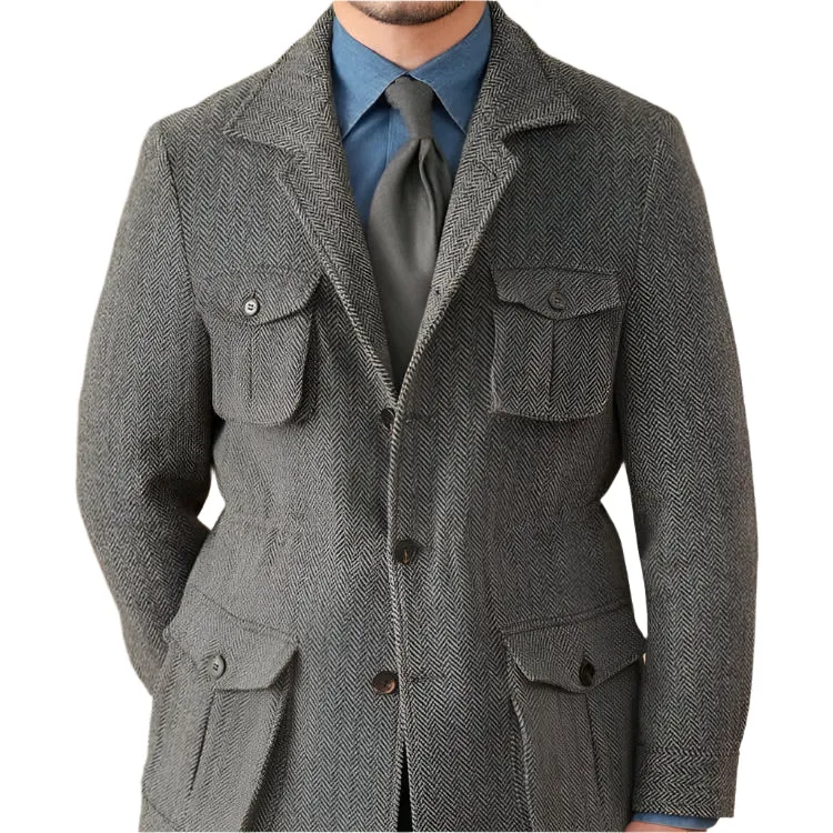 Business Safari Jacket For Men