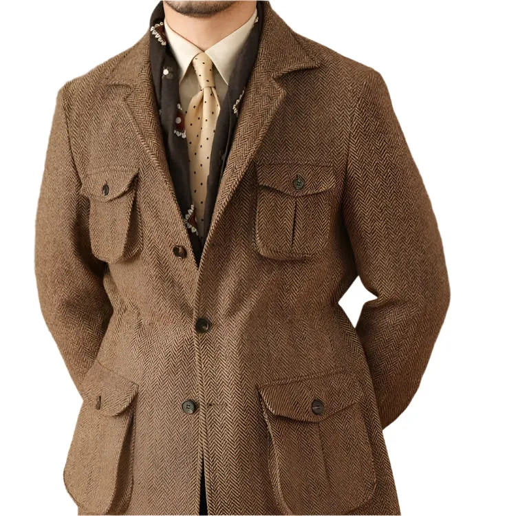 Business Safari Jacket For Men