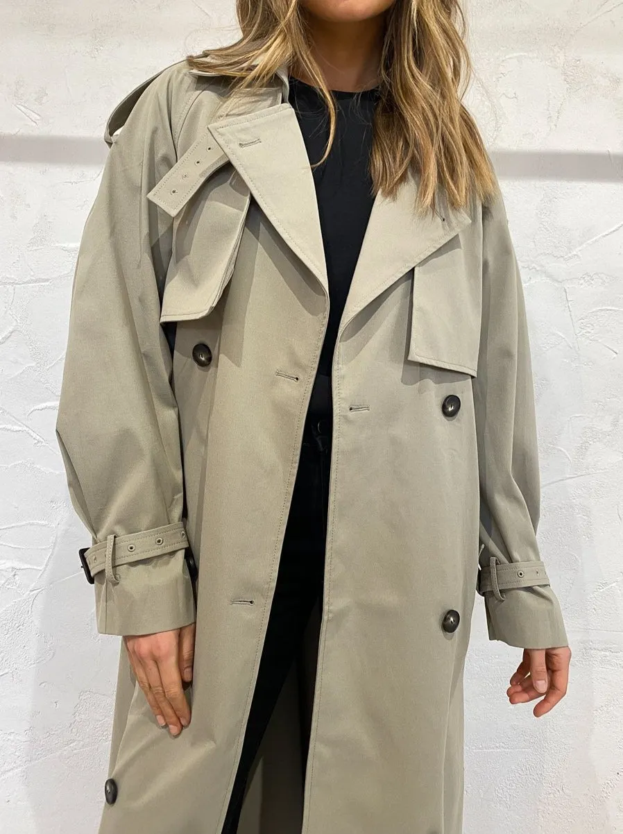 Camilla and Marc Nelle Trench in Sage