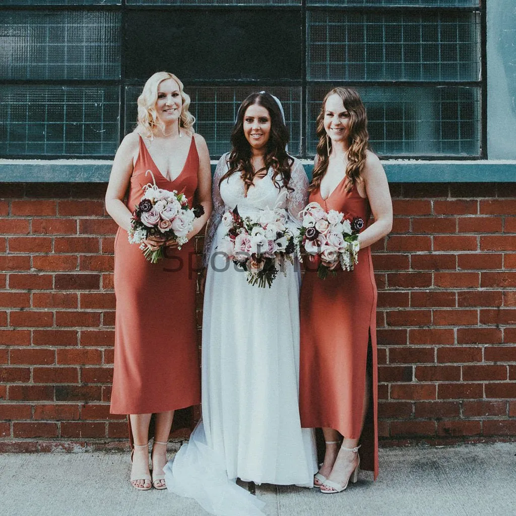 Charming V-Neck Unique Formal Bridesmaid Dresses WG753