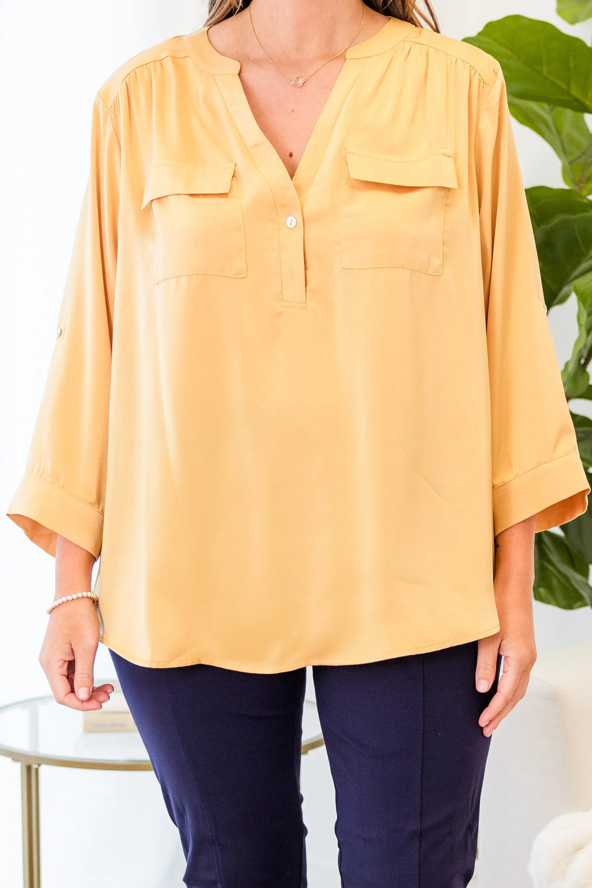 Cute And Charming Top, Yellow