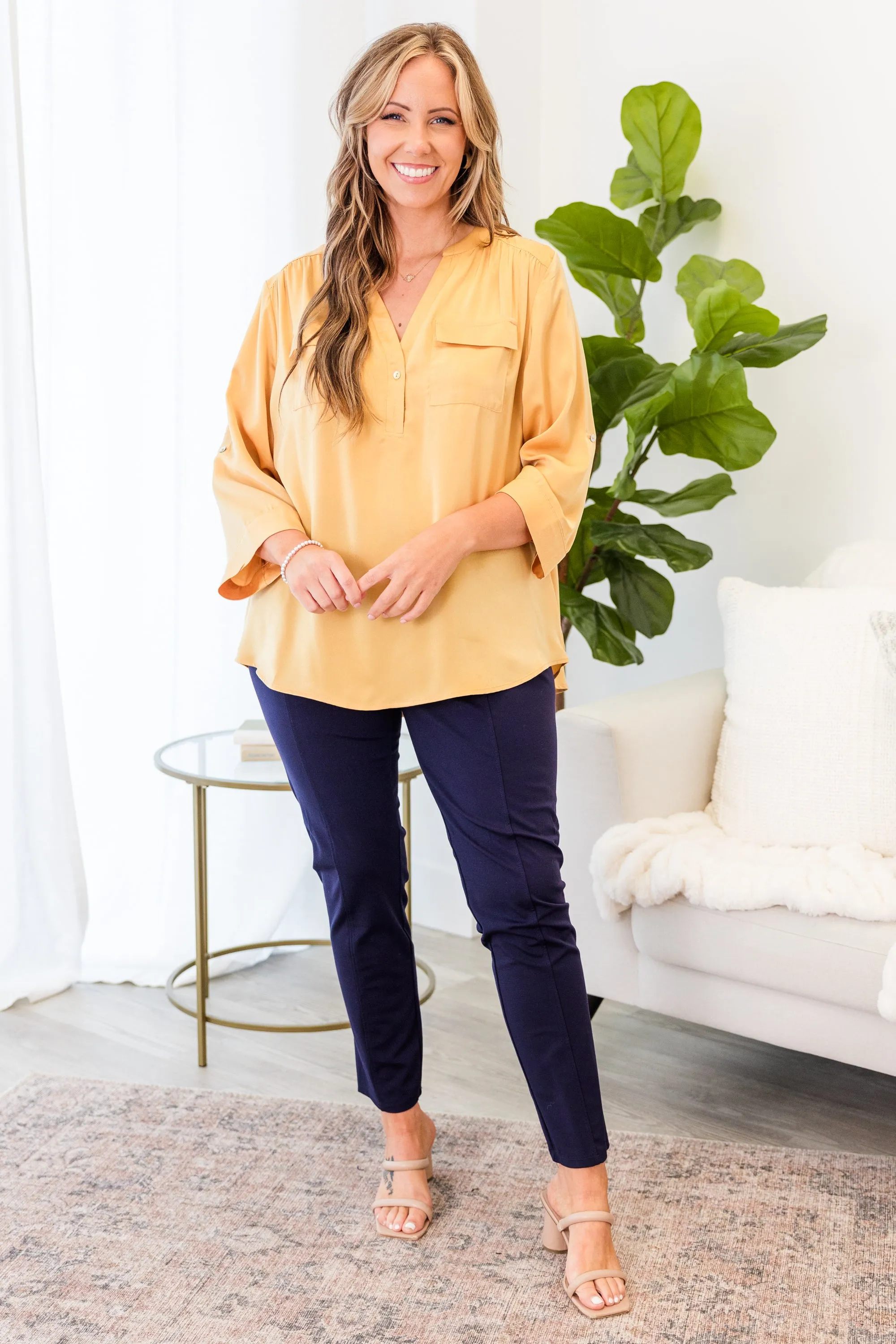 Cute And Charming Top, Yellow