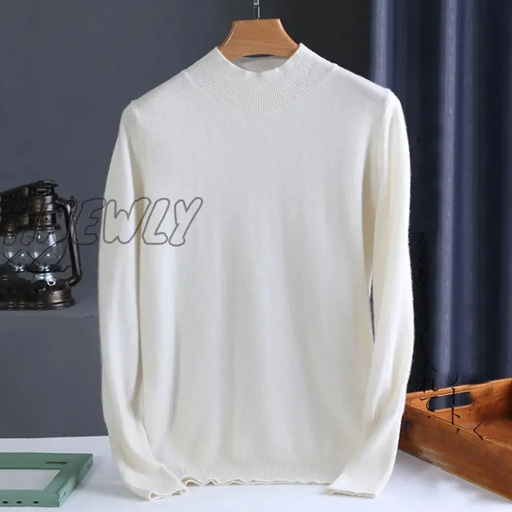 Hnewly autumn winter chic bottom sweaters women fashion turtleneck pullover slim long sleeve knitted Jumper Soft Warm Pull Femme  Womens Sweaters