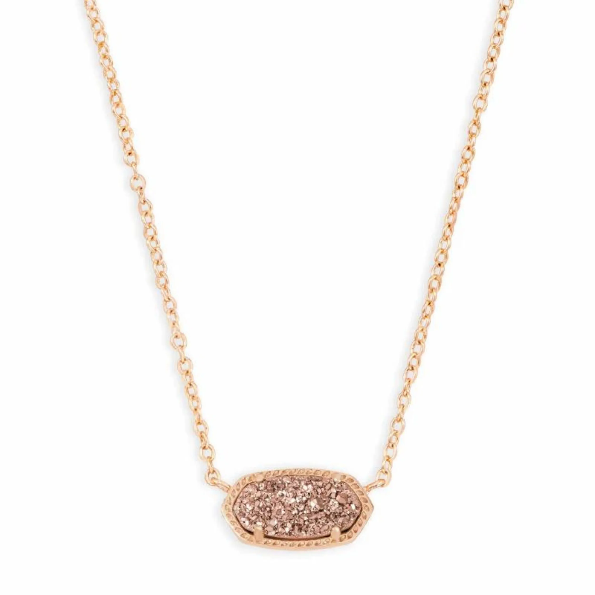 Kendra Scott | Elisa Rose Gold Pendant Necklace in Rose Gold Drusy