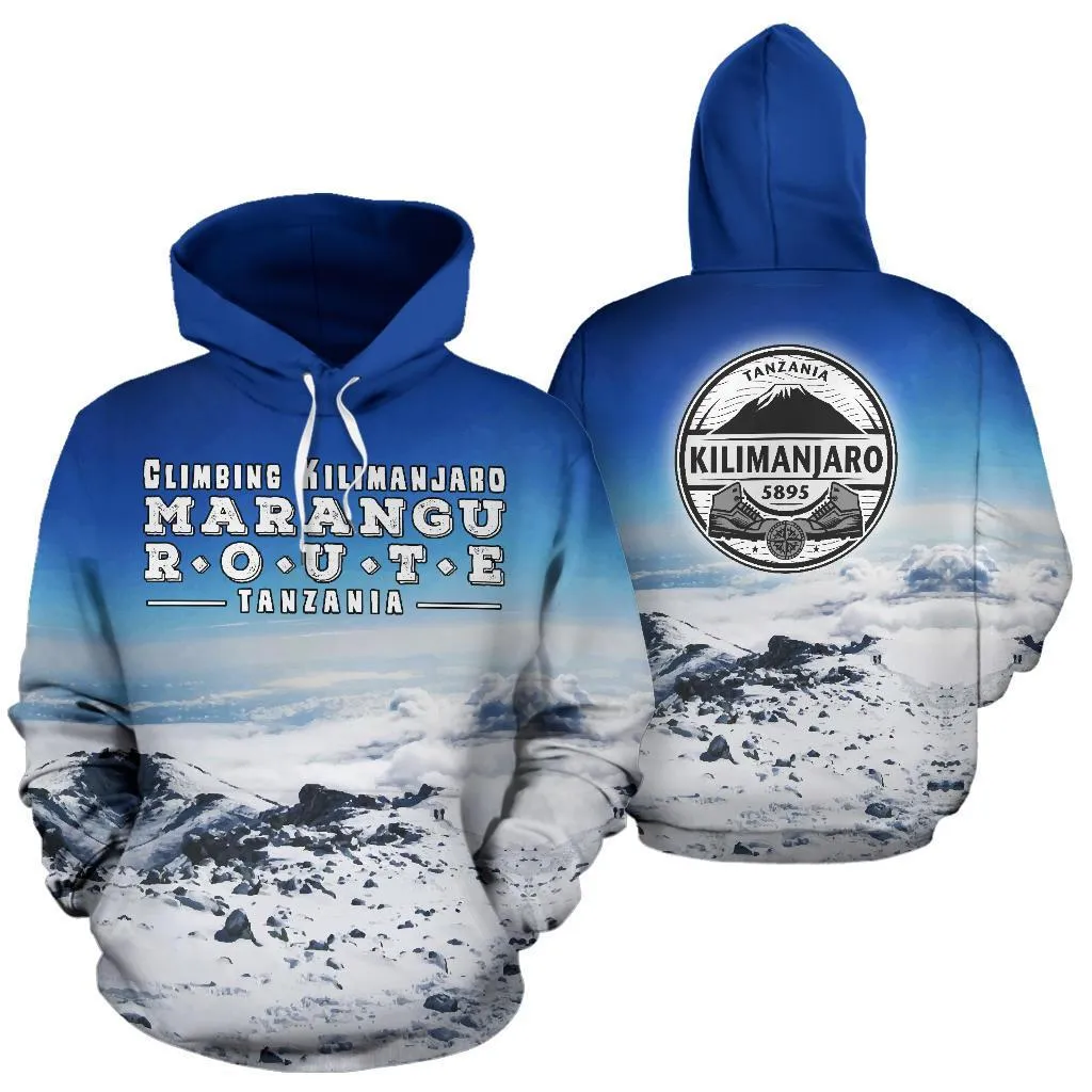 Marangu Route Kilimanjaro Mountain All Over Print Hoodie - BN14