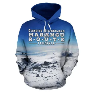 Marangu Route Kilimanjaro Mountain All Over Print Hoodie - BN14