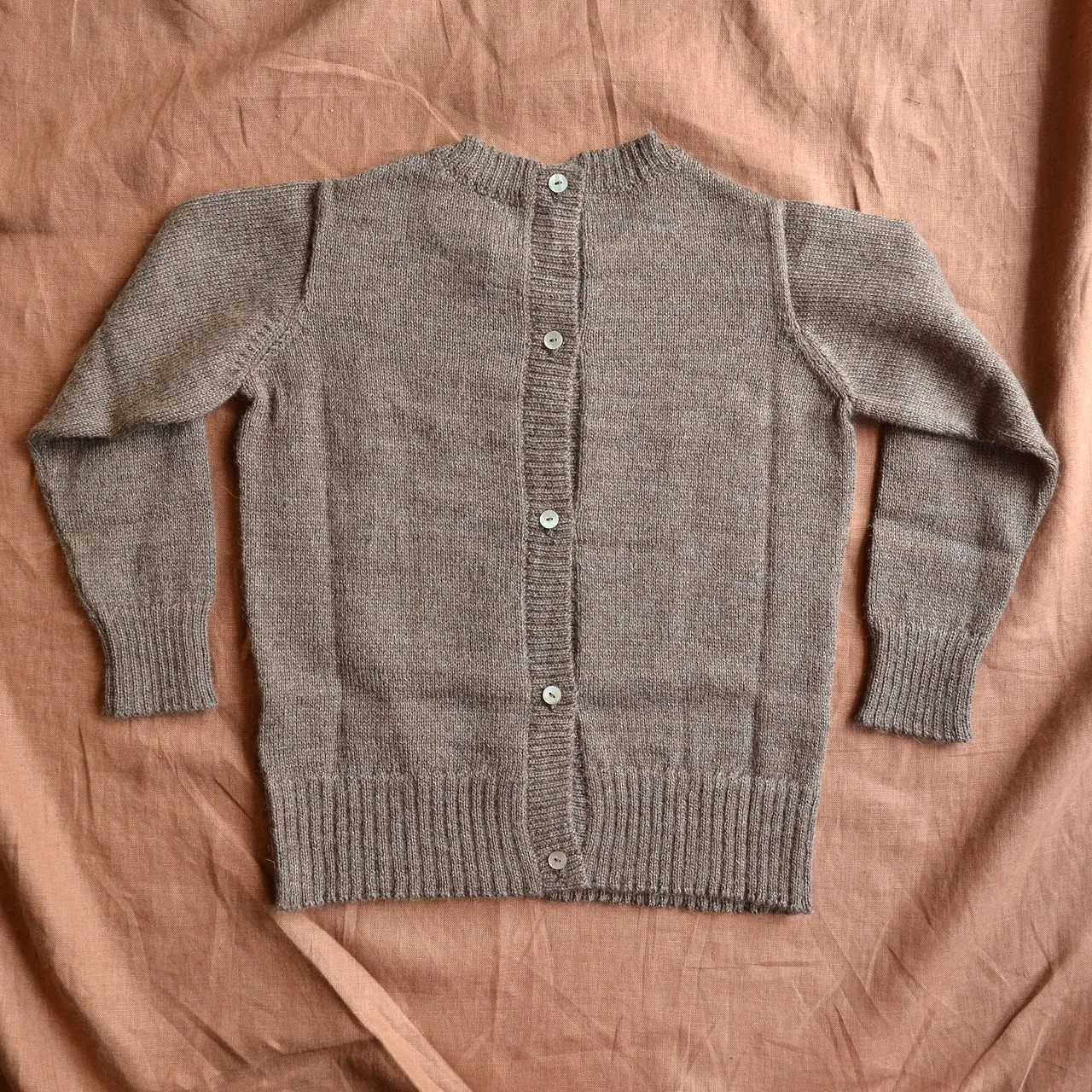 Moss Stitch Jumper - Alpaca/Merino - Cedar (18m-3y) *Last ones