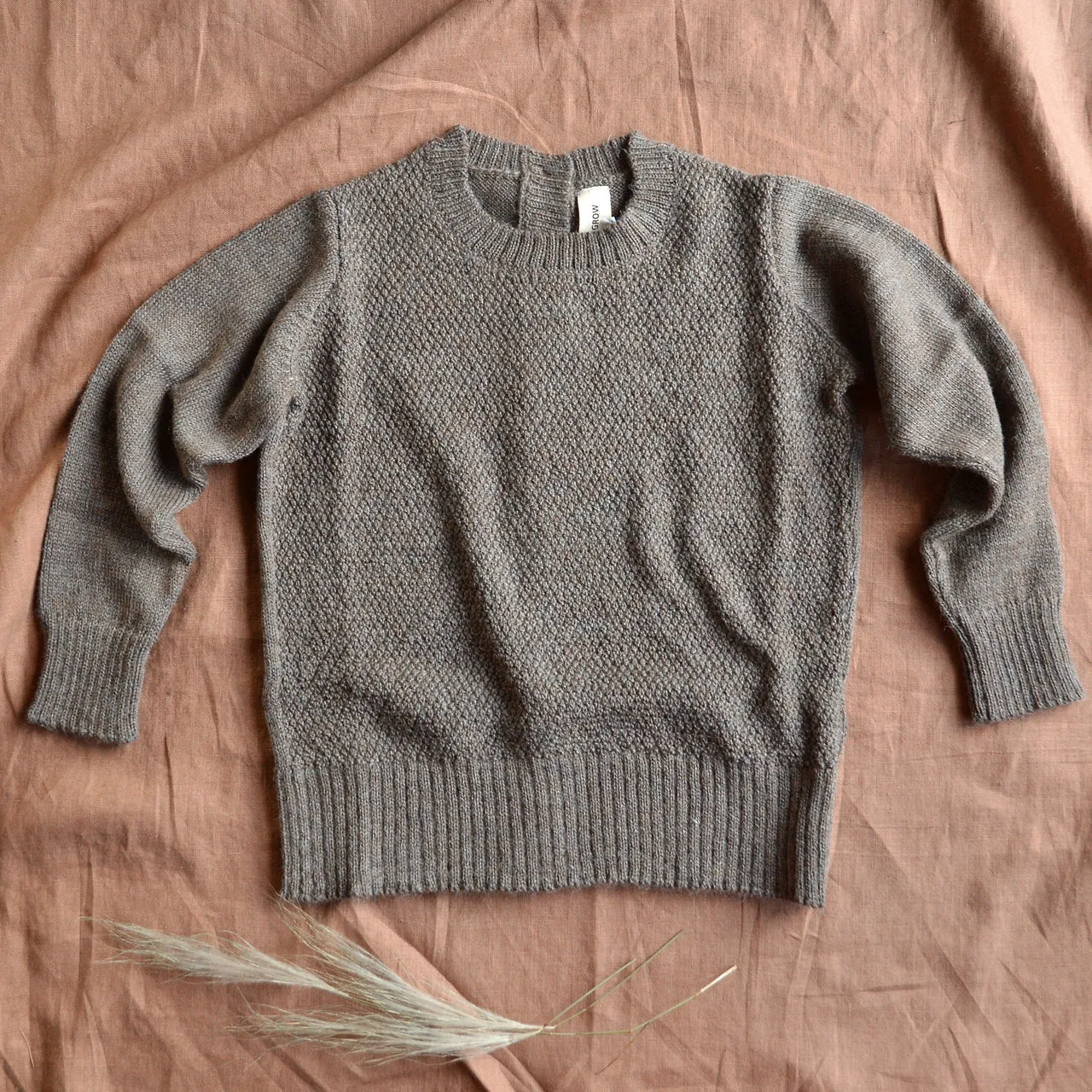 Moss Stitch Jumper - Alpaca/Merino - Cedar (18m-3y) *Last ones