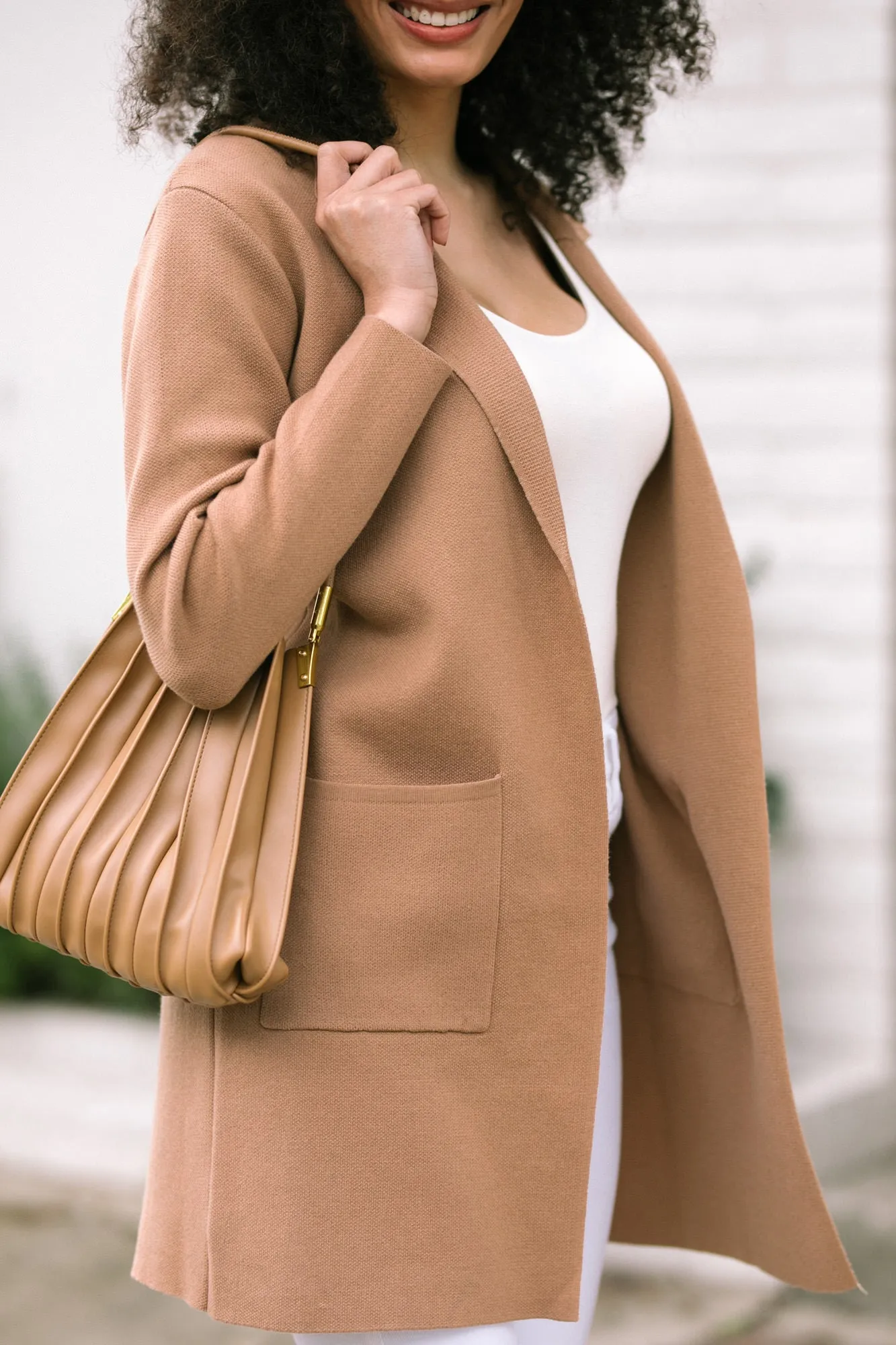 Natasha Lapel Knit Coat