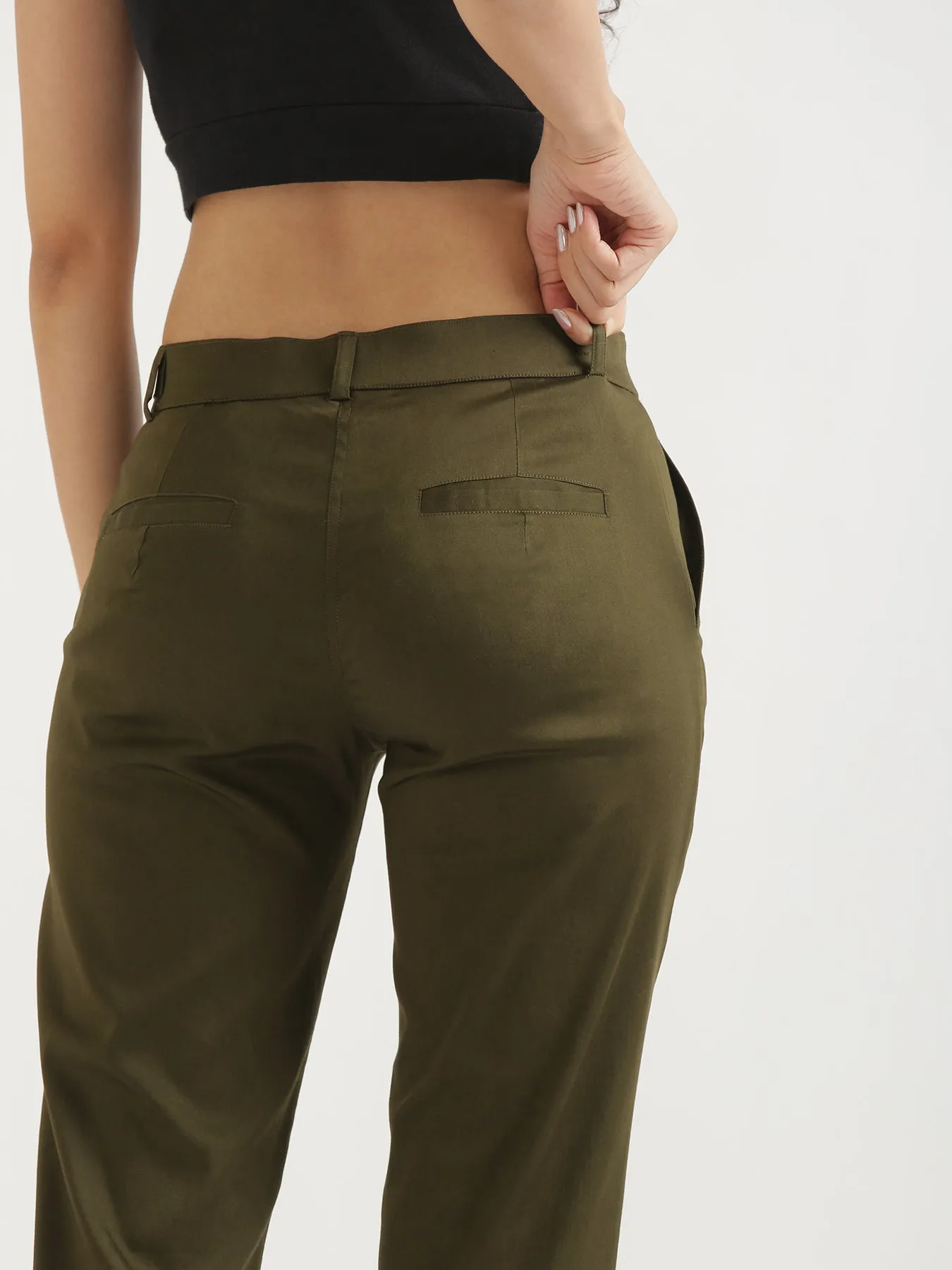 Olive Green Formal Pant