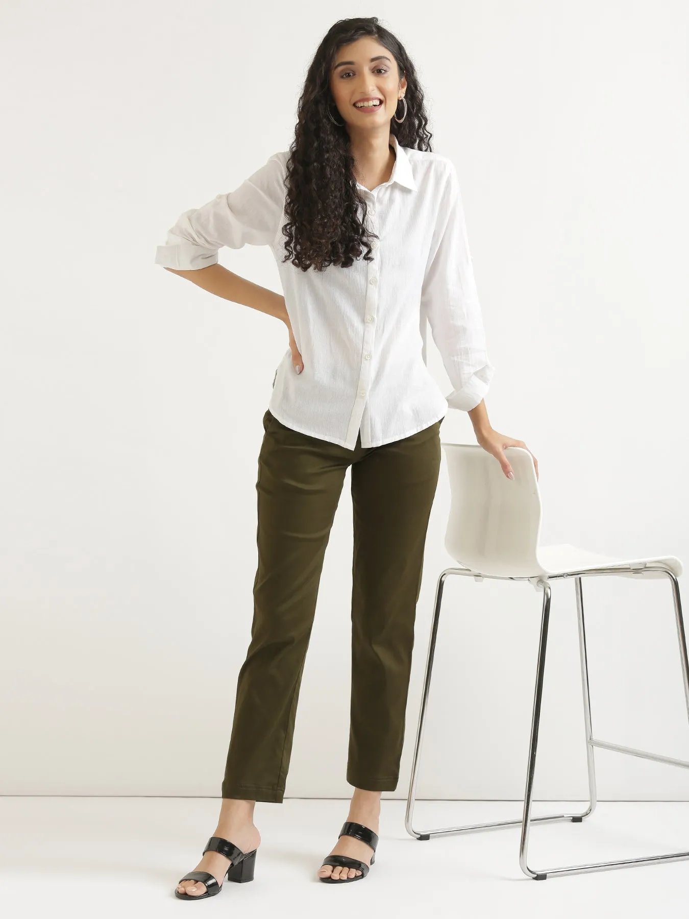 Olive Green Formal Pant