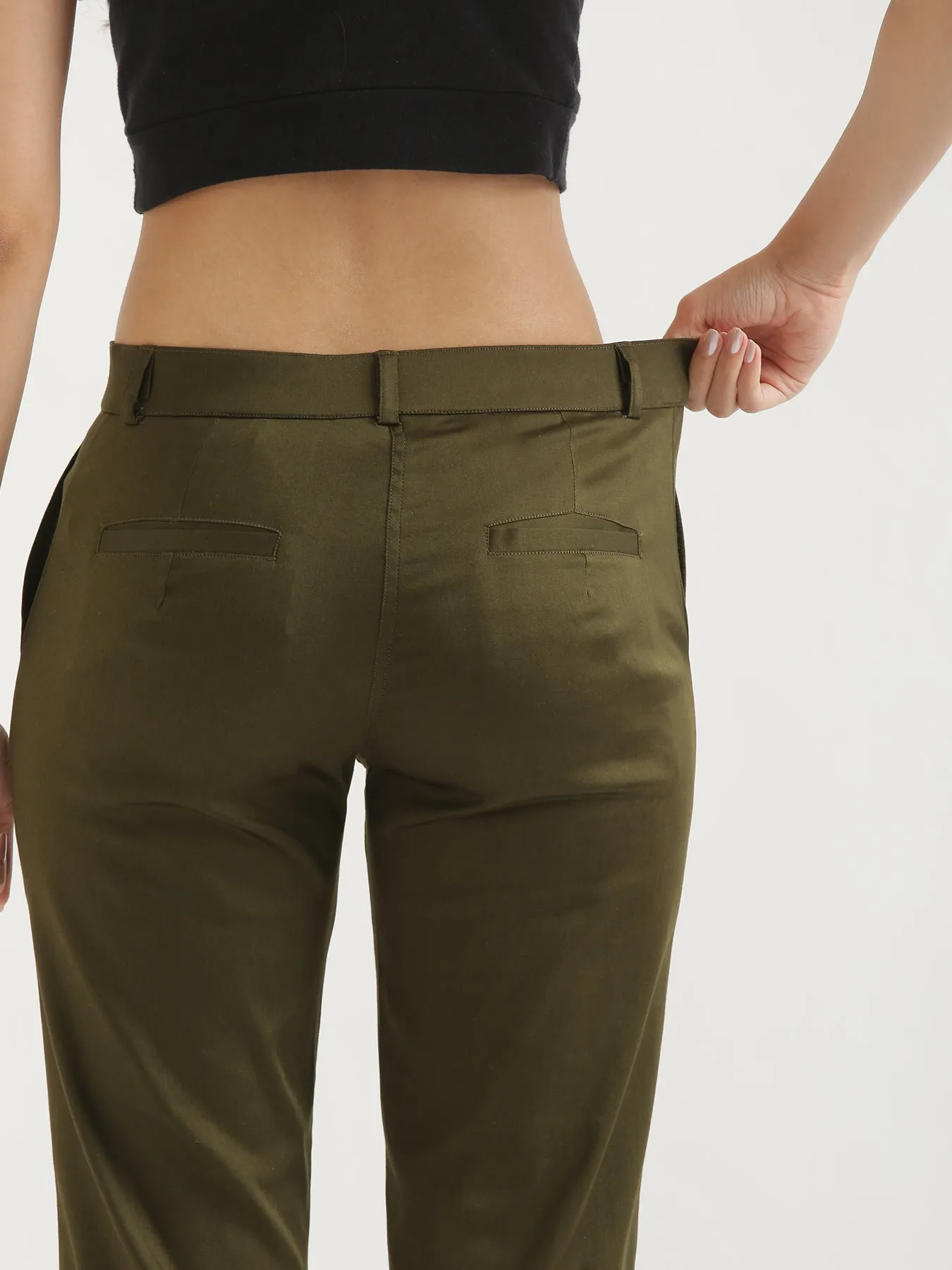 Olive Green Formal Pant