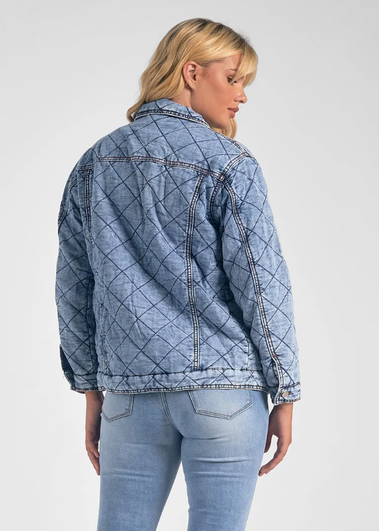 Phoenix Quilted Shirt Jacket - Blue Wash