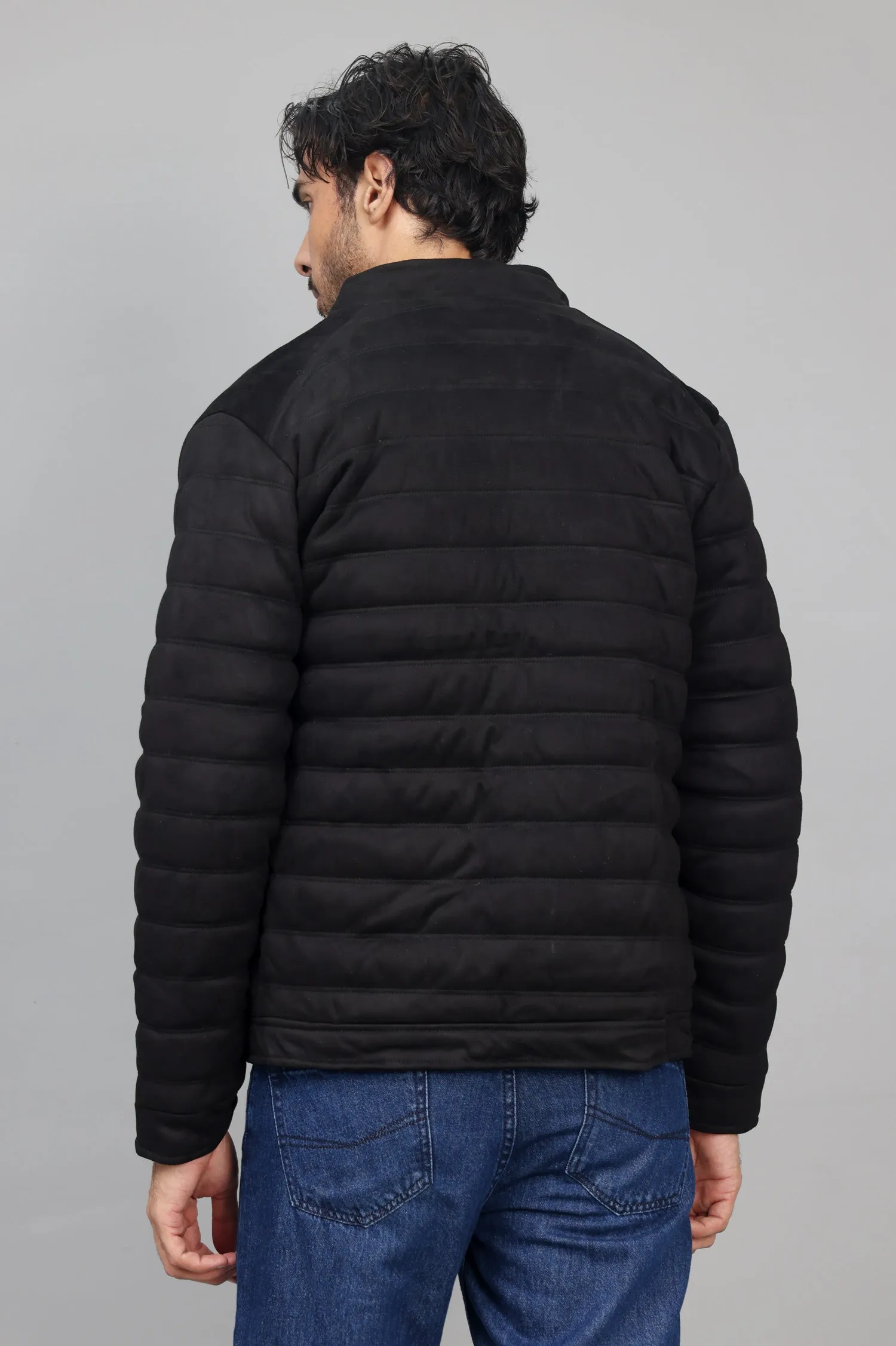 QUILTED COMFORT JACKET-BLACK