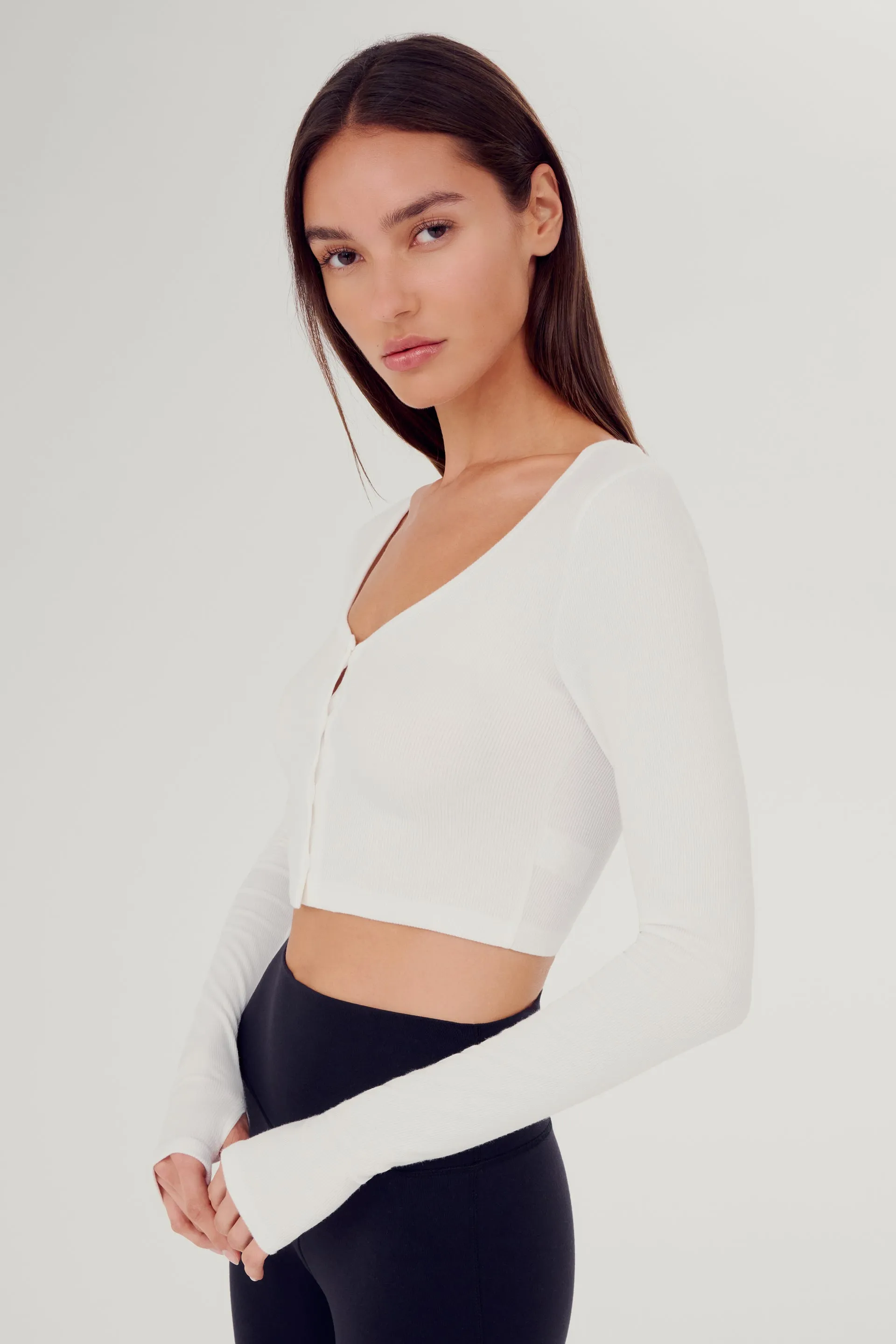 Rene Rib Crop Cardigan