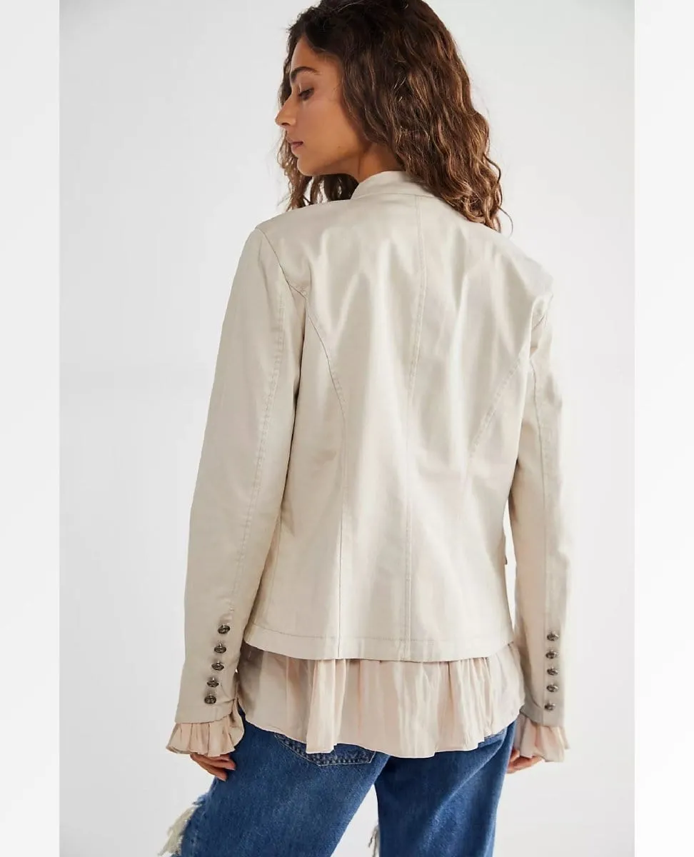 Ruffles Romance Jacket Natural