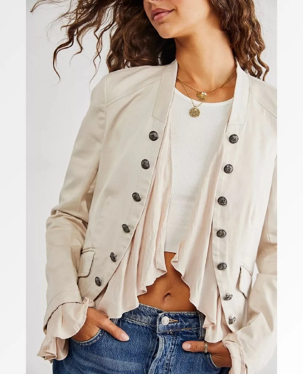 Ruffles Romance Jacket Natural