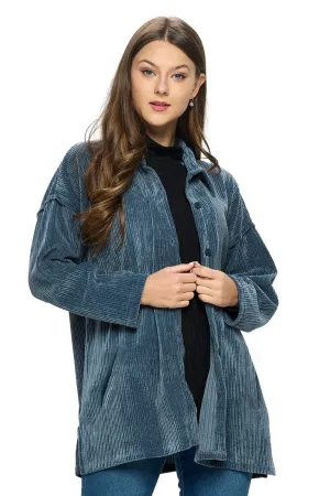 Shacket Casual Ribbed Oversized