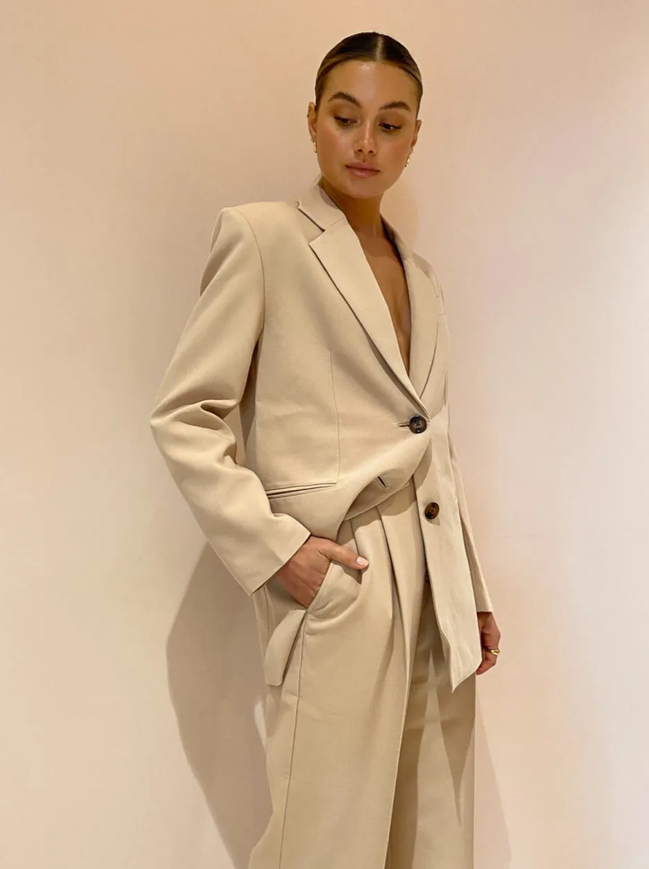 Shona Joy Ivy Tailored Blazer in Latte