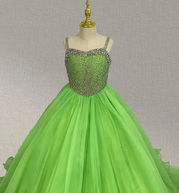 Youth Charming Pageant Dress With Glitter Beaded