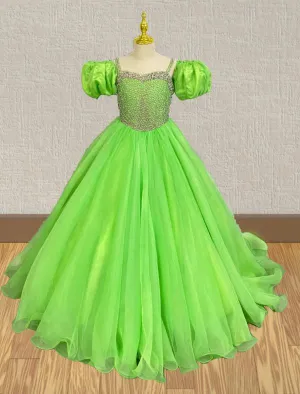 Youth Charming Pageant Dress With Glitter Beaded