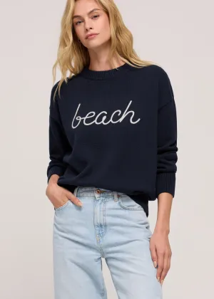 Z Supply Beach Boyfriend Sweater- Eclipse